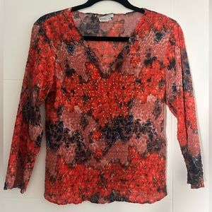 Alberto Makali Vintage Style Crinkle Top